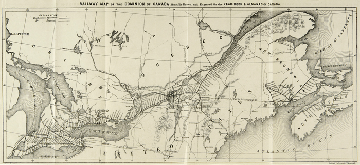 1871-Railway map of the Dominion of Canada