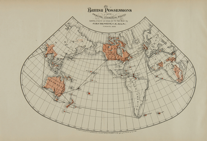 1895-British possessions and principal commercial routes