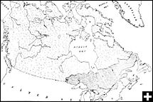 Canada at Confederation in 1867 (Ontario, Quebec, Nova Scotia and New Brunswick)