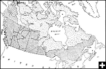 Canada in 1905, showing the new provinces of Saskatchewan and Alberta and the Yukon Territory