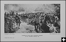 The landing of the Canadian troops at St. Nazaire 