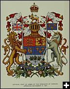 Official Coat of Arms of the Dominion of Canada Approved November 21, 1921.